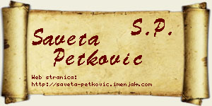 Saveta Petković vizit kartica
